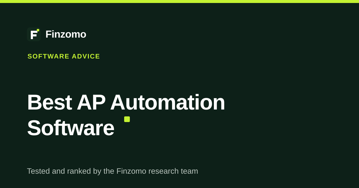 Finzomo ranking of the ap automation software