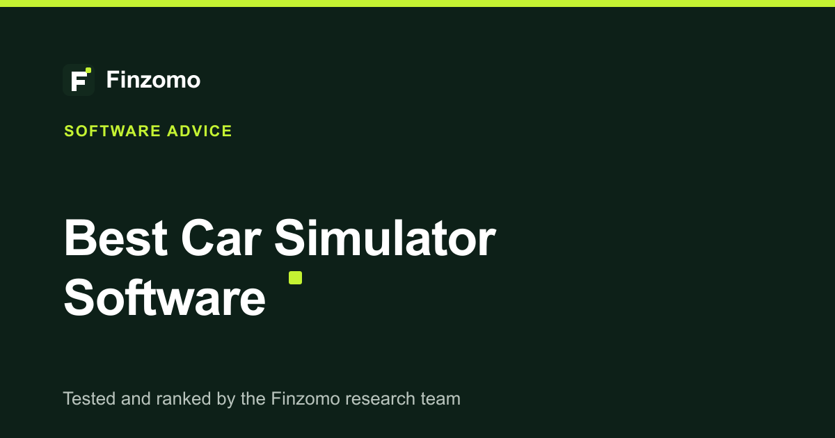 Finzomo ranking of the car simulator software