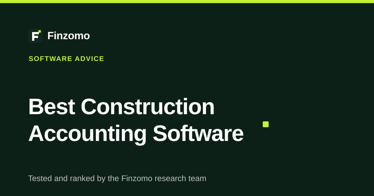 Finzomo ranking of the construction accounting software