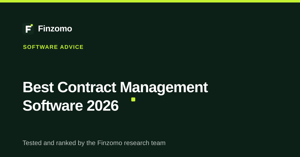Finzomo ranking of the contract management software 2026