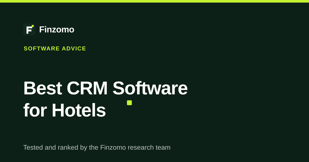 Finzomo ranking of the crm software for hotels
