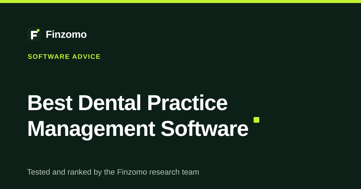 Finzomo ranking of the dental practice management software