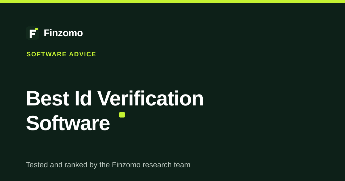 Finzomo ranking of the id verification software