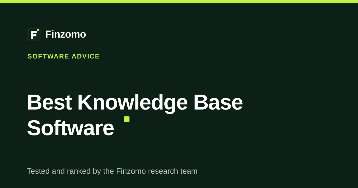 Finzomo ranking of the knowledge base software