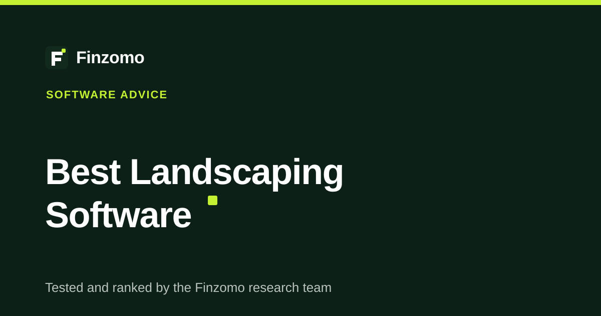 Finzomo ranking of the landscaping software