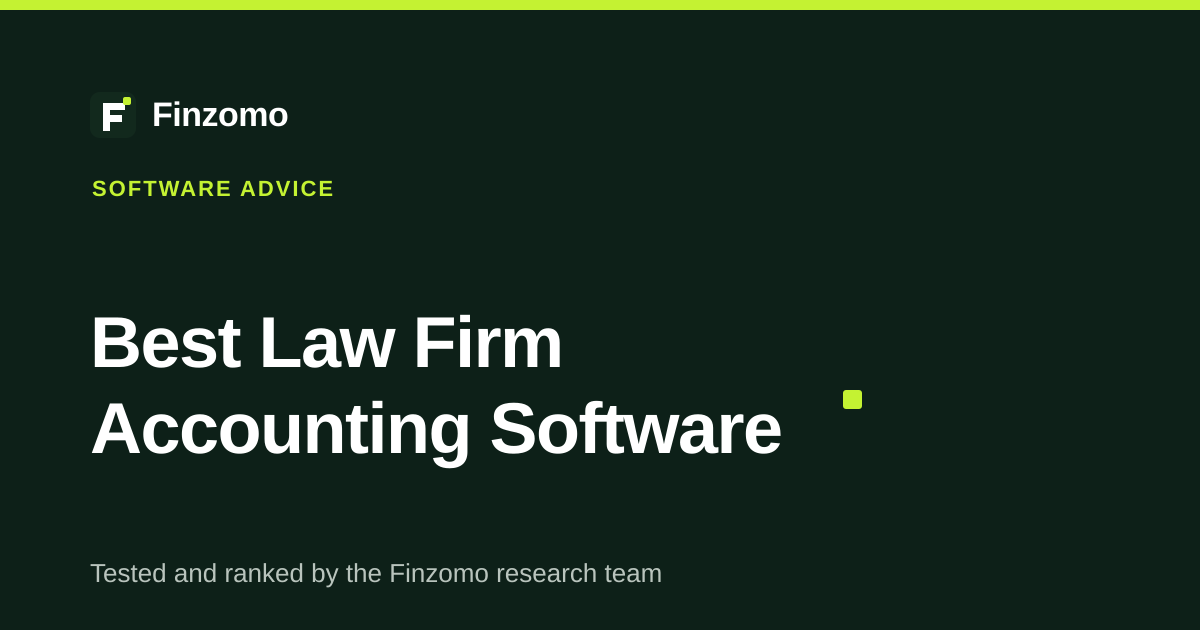 Finzomo ranking of the law firm accounting software