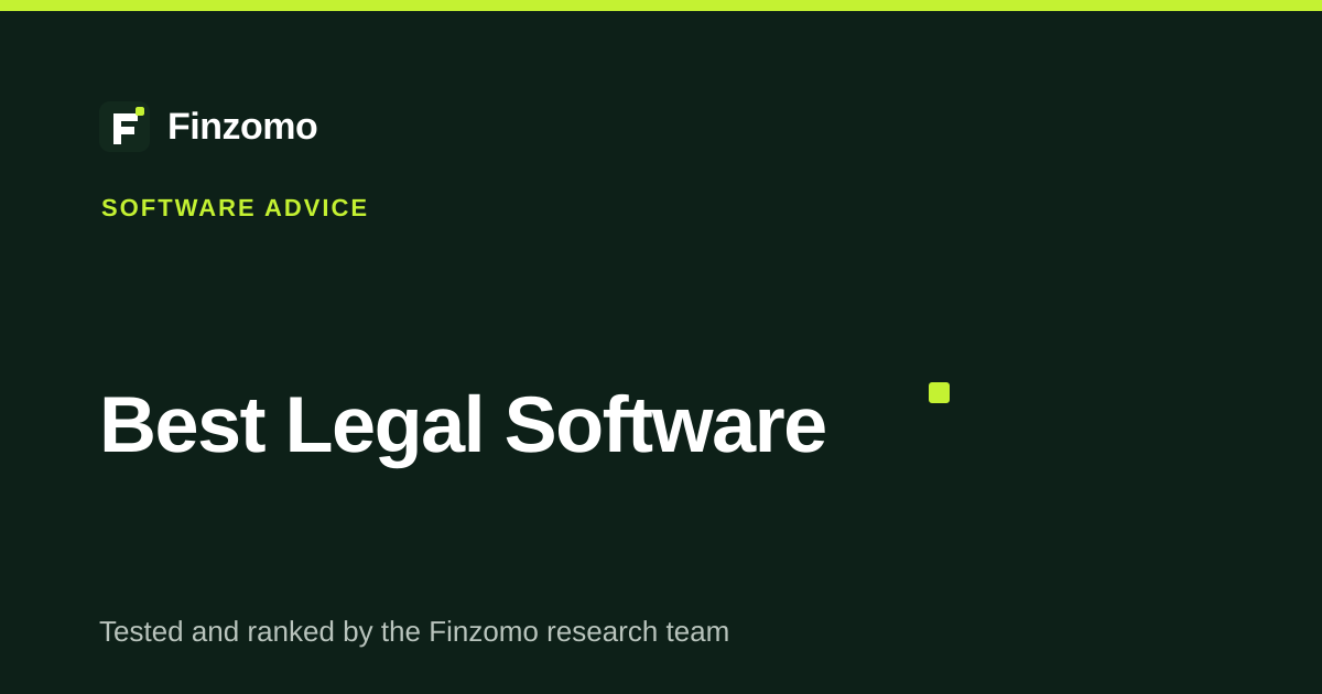 Finzomo ranking of the legal software