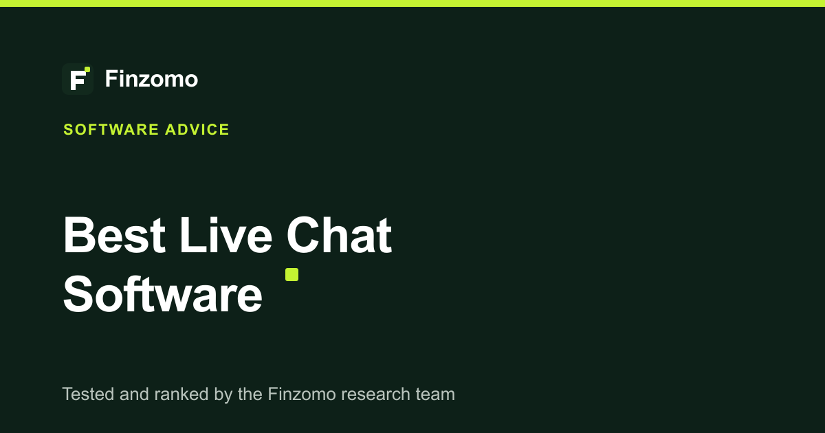 Finzomo ranking of the live chat software