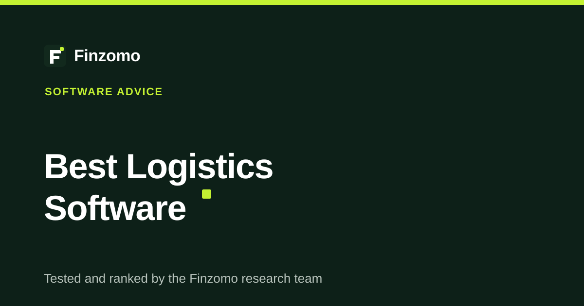 Finzomo ranking of the logistics software