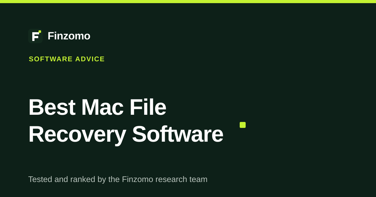 Finzomo ranking of the mac file recovery software