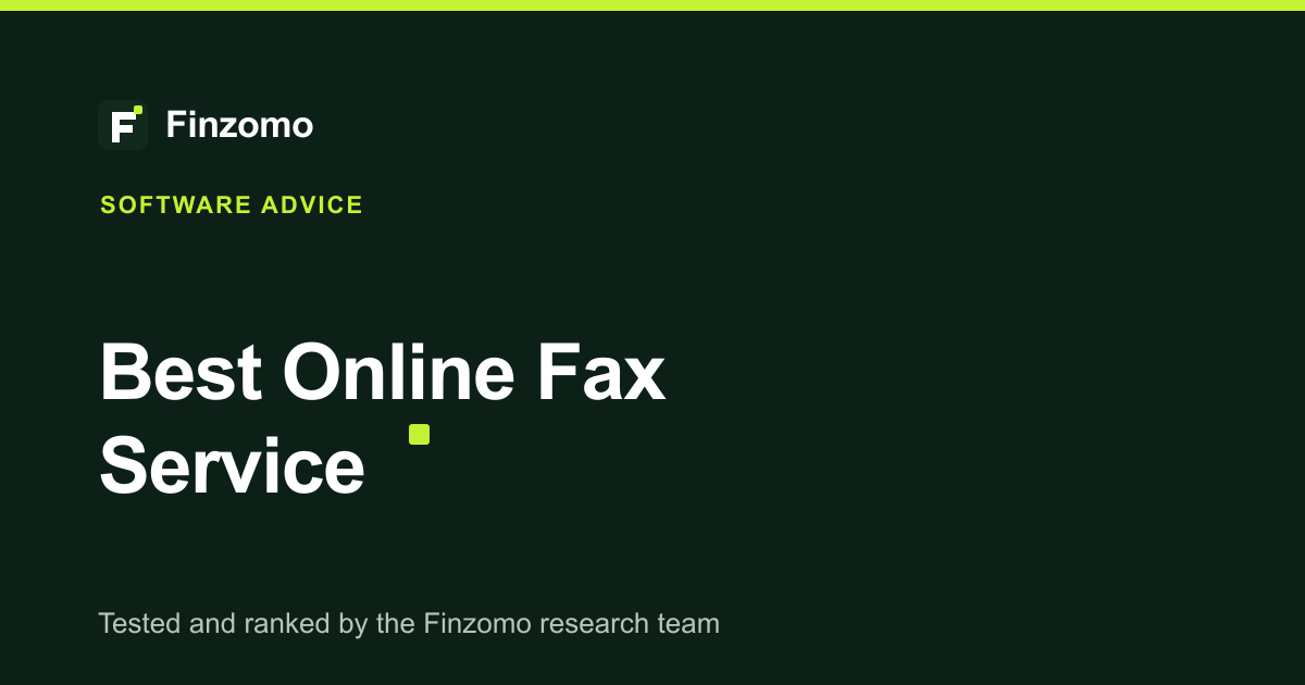 Finzomo ranking of the online fax service