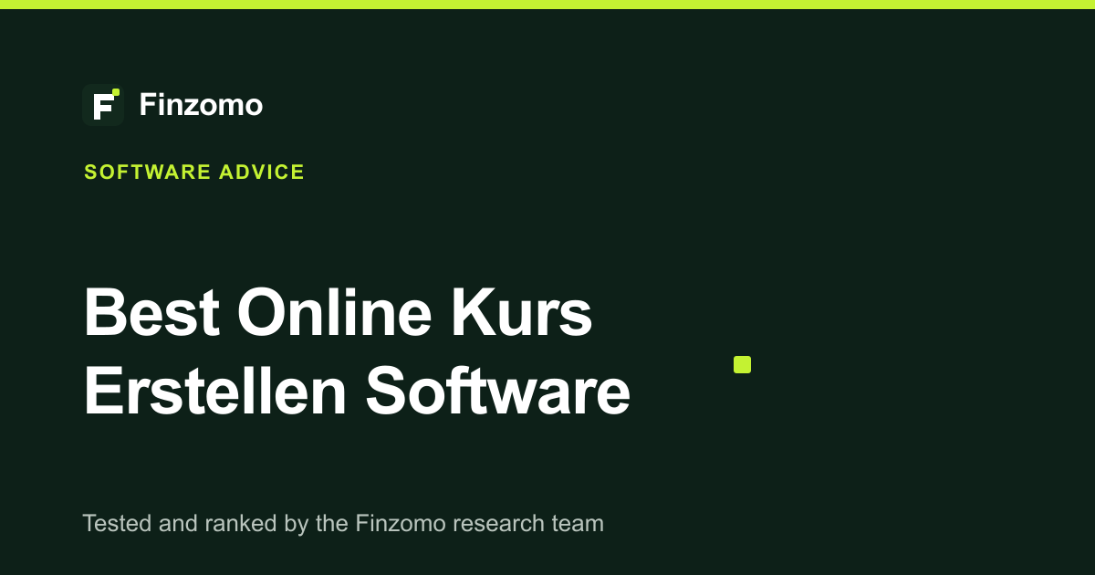 Finzomo ranking of the online kurs erstellen software