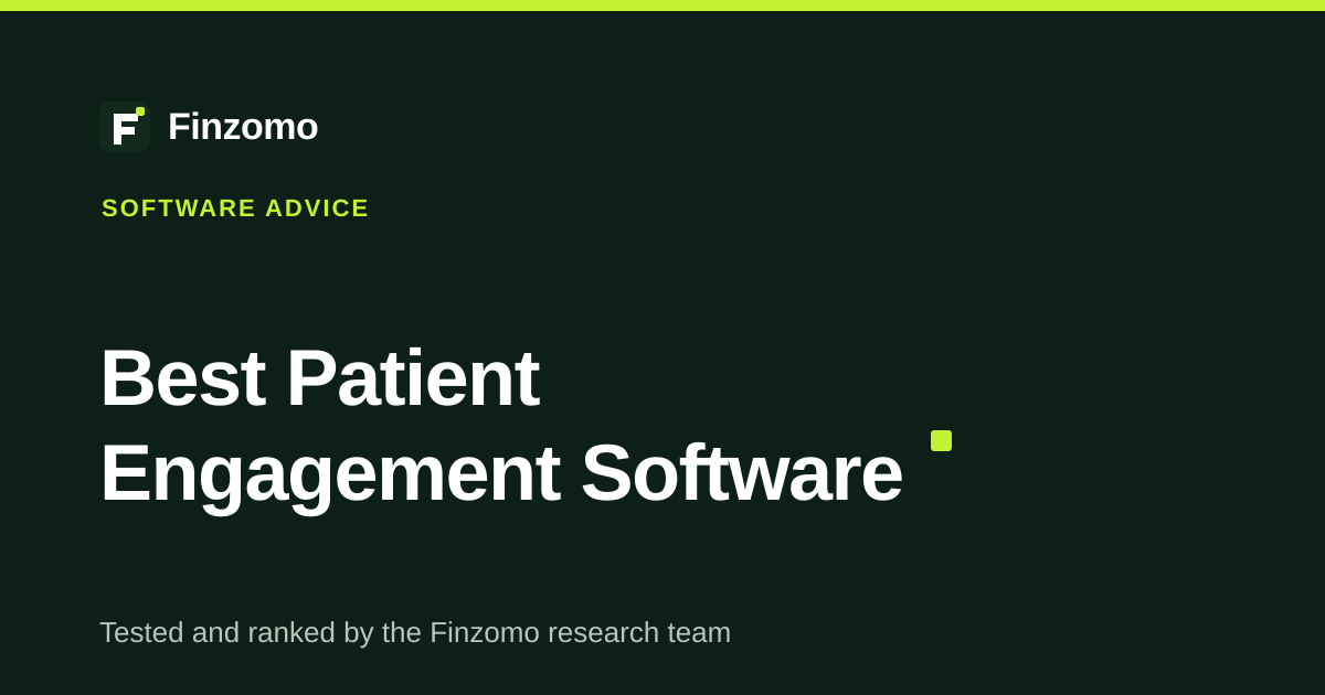 Finzomo ranking of the patient engagement software
