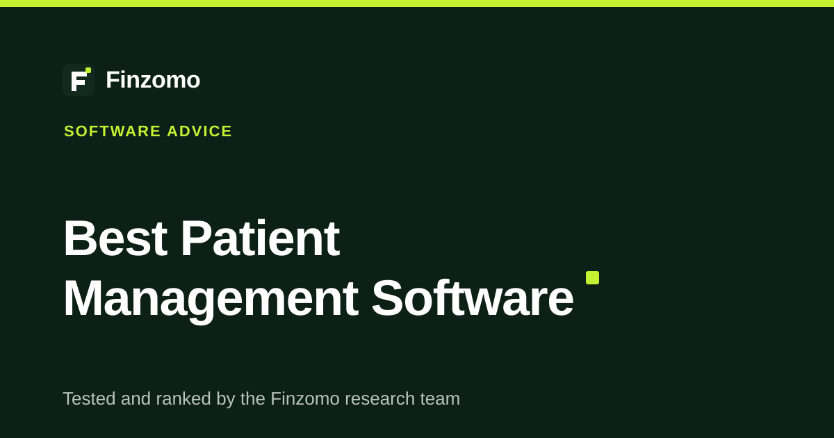 Finzomo ranking of the patient management software
