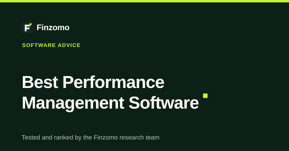 Finzomo ranking of the performance management software