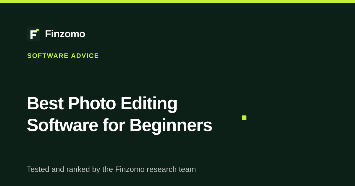 Finzomo ranking of the photo editing software for beginners