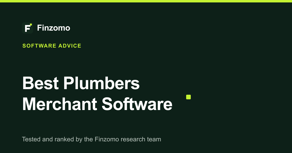Finzomo ranking of the plumbers merchant software