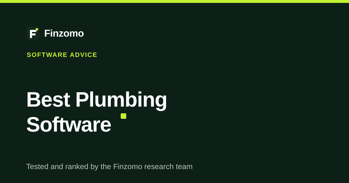 Finzomo ranking of the plumbing software