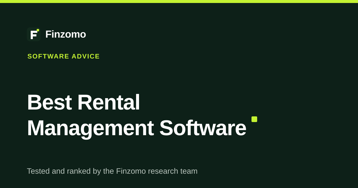 Finzomo ranking of the rental management software