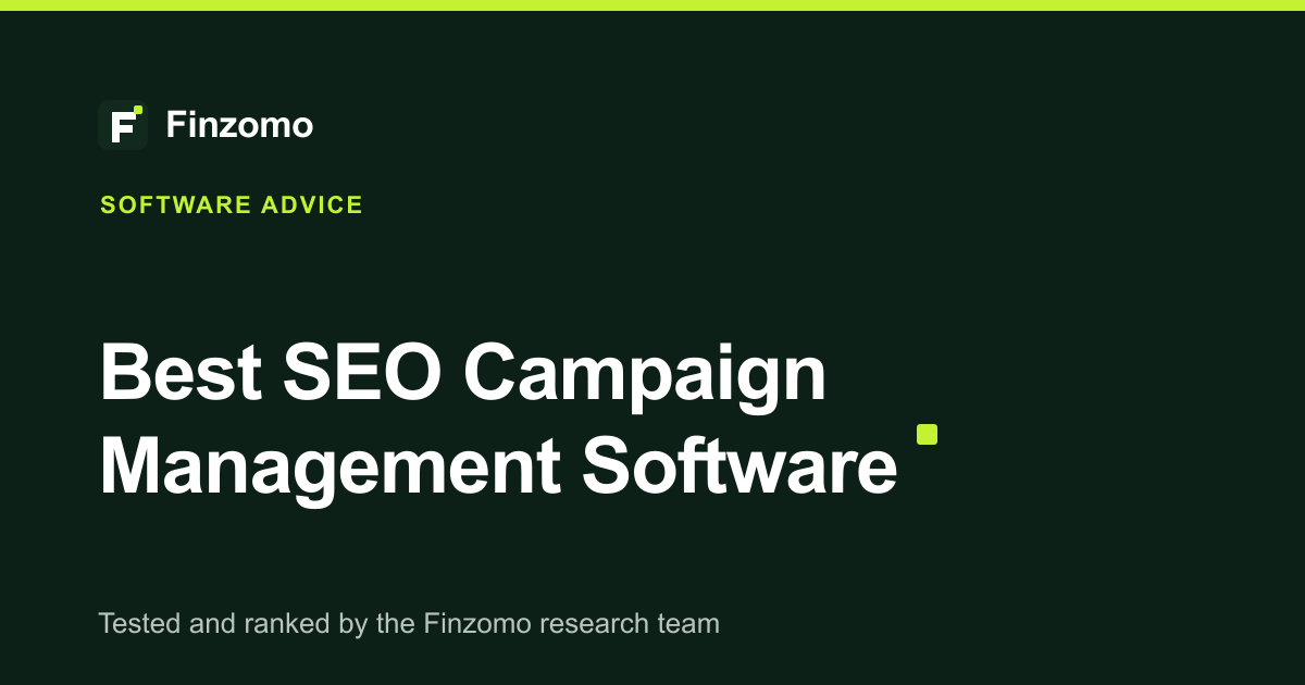 Finzomo ranking of the seo campaign management software