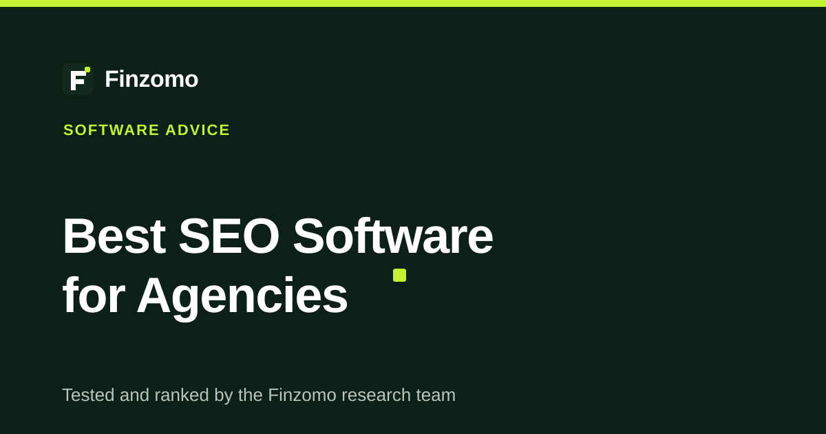 Finzomo ranking of the seo software for agencies
