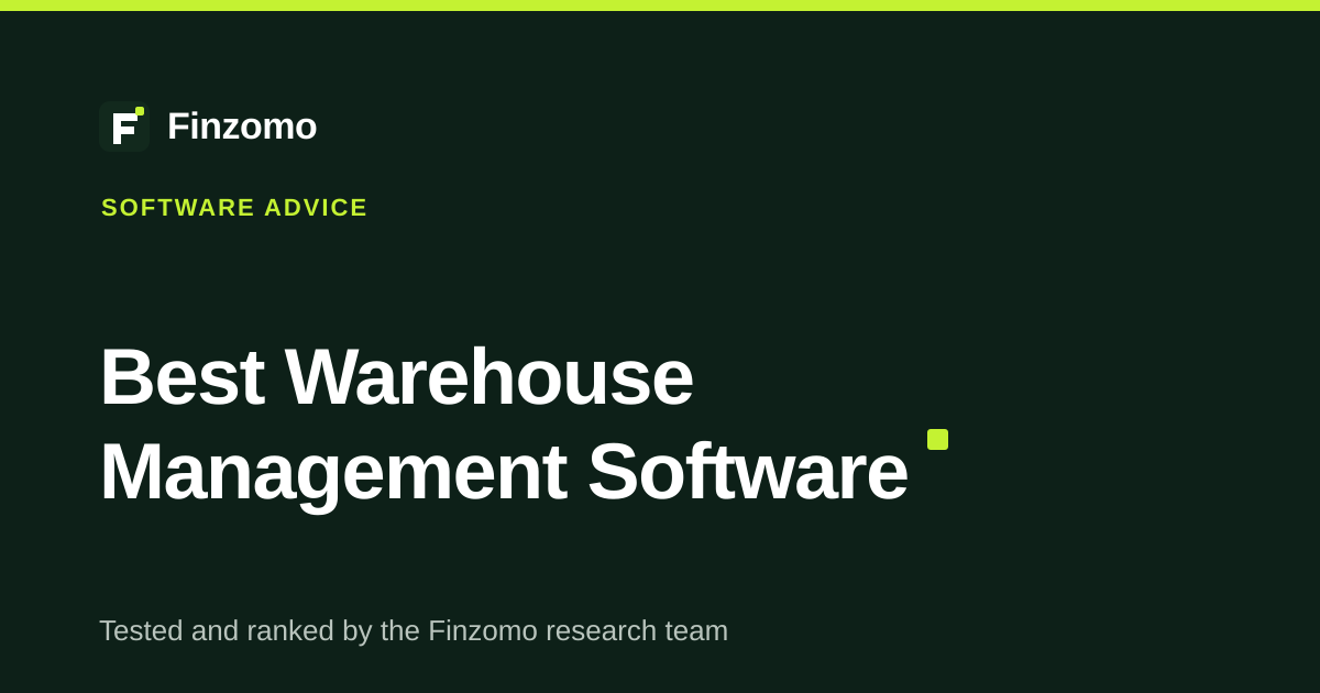 Finzomo ranking of the warehouse management software